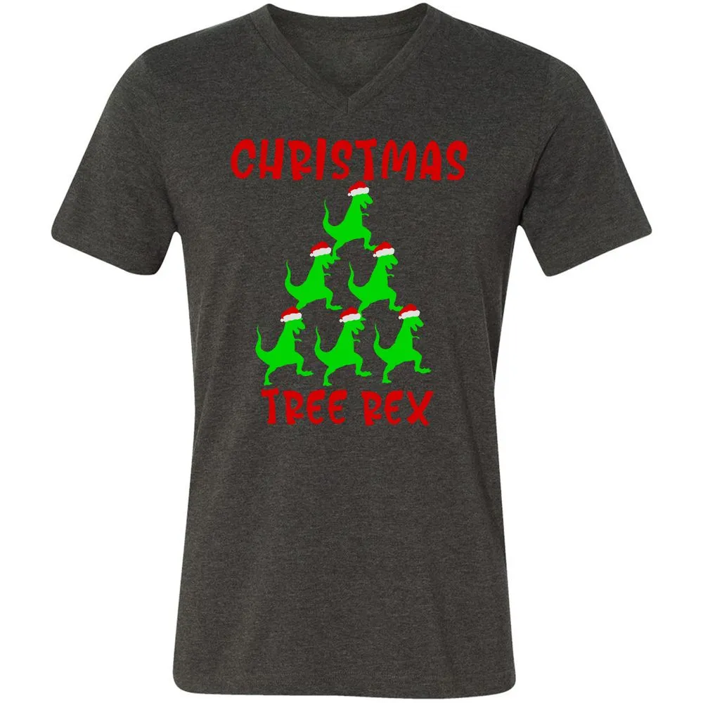 Unisex V-Neck T-Shirt - C3E4S3SF - Dark Grey Heather - 8