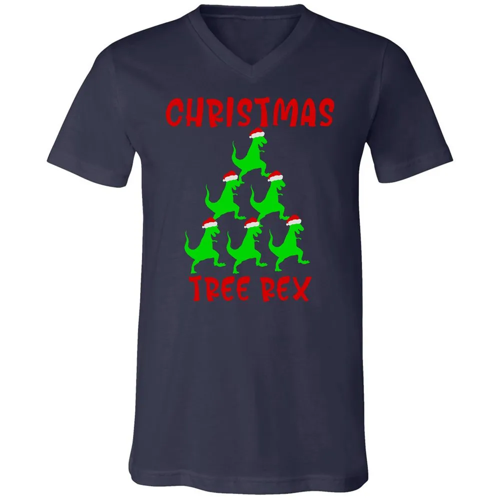 Unisex V-Neck T-Shirt - C3E4S3SF - Navy - 2