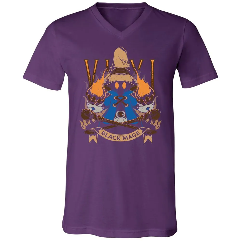Unisex V-Neck T-Shirt - B7JLPEVA - Team Purple - 9
