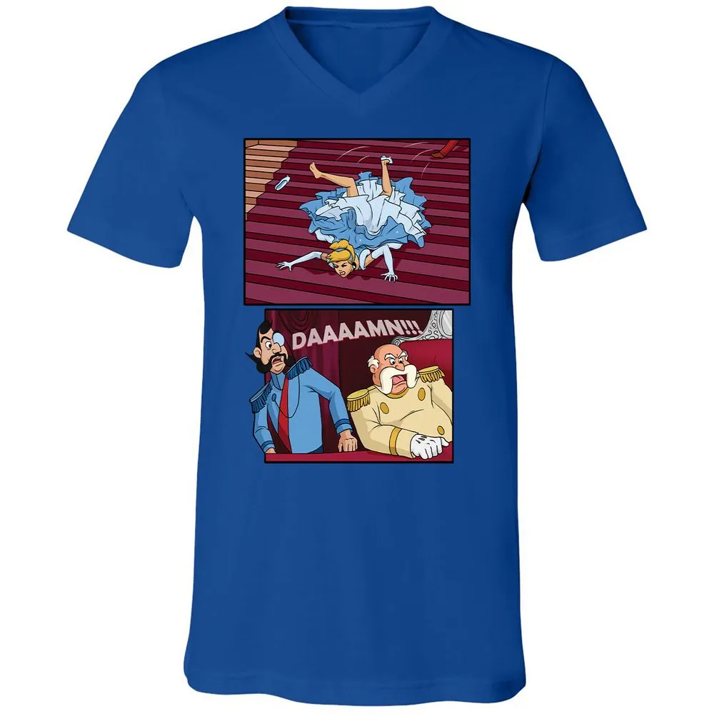 Unisex V-Neck T-Shirt - ZRTJZWB6 - True Royal - 4