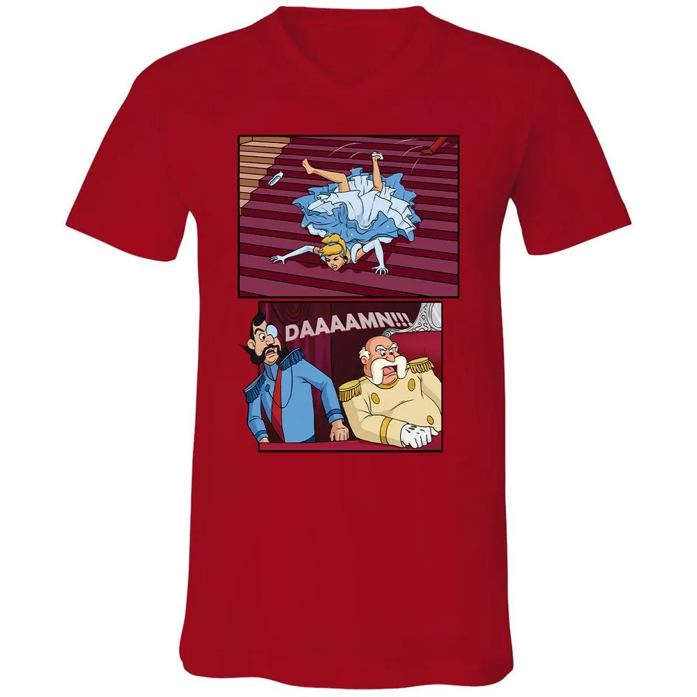 Unisex V-Neck T-Shirt - ZRTJZWB6 - Red - 3