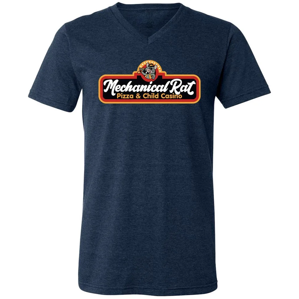 Unisex V-Neck T-Shirt - VVKVZ5FG - Heather Navy - 15