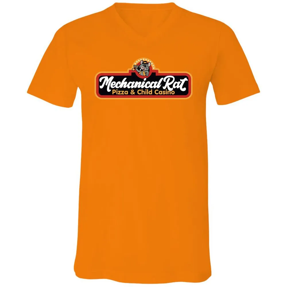 Unisex V-Neck T-Shirt - VVKVZ5FG - Orange - 11
