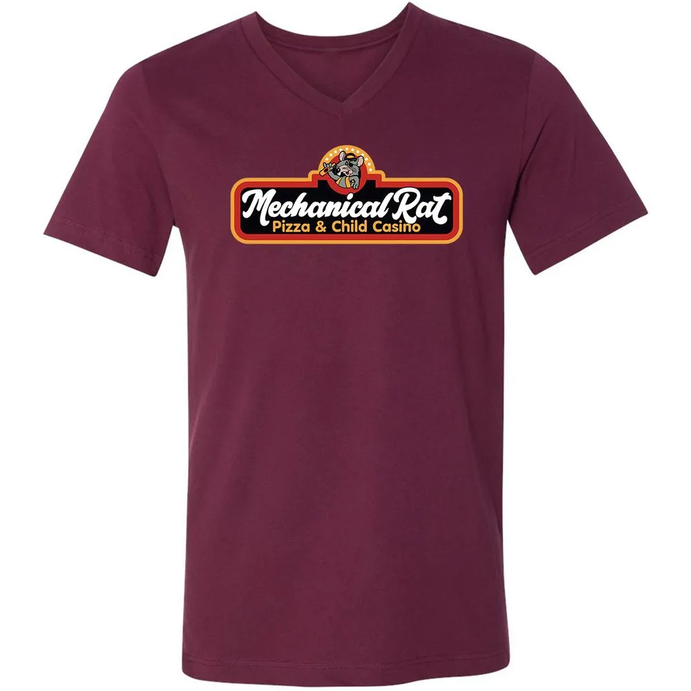 Unisex V-Neck T-Shirt - VVKVZ5FG - Maroon - 6