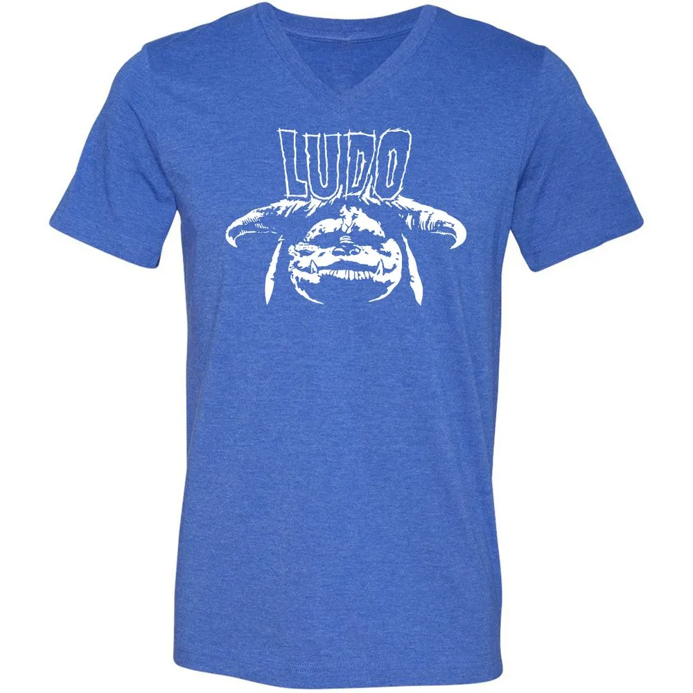 Unisex V-Neck T-Shirt - WY2V2PXT - Heather True Royal - 14
