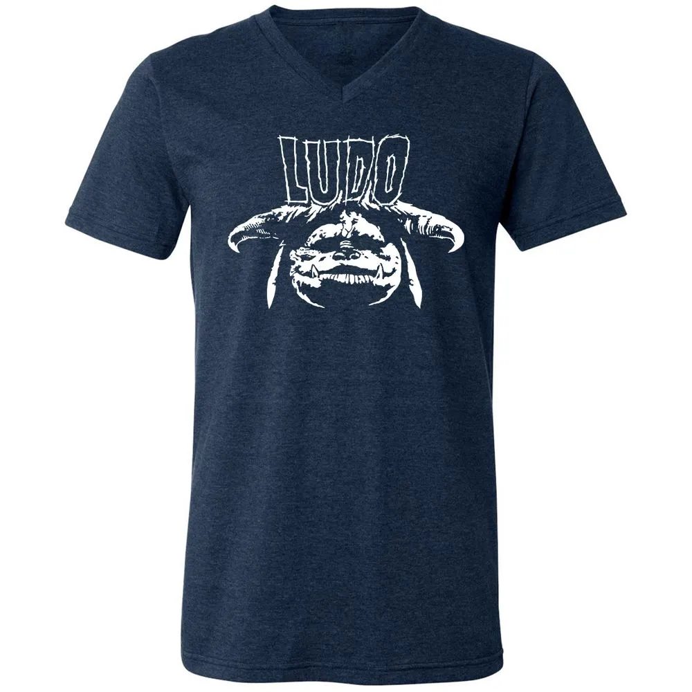 Unisex V-Neck T-Shirt - WY2V2PXT - Heather Navy - 15