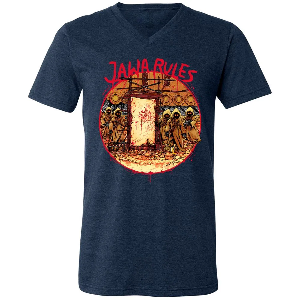Unisex V-Neck T-Shirt - WBMRSXR2 - Heather Navy - 15