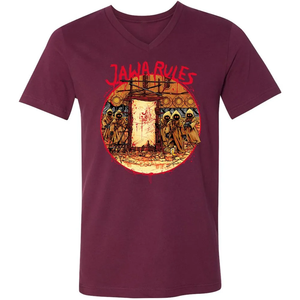 Unisex V-Neck T-Shirt - WBMRSXR2 - Maroon - 6