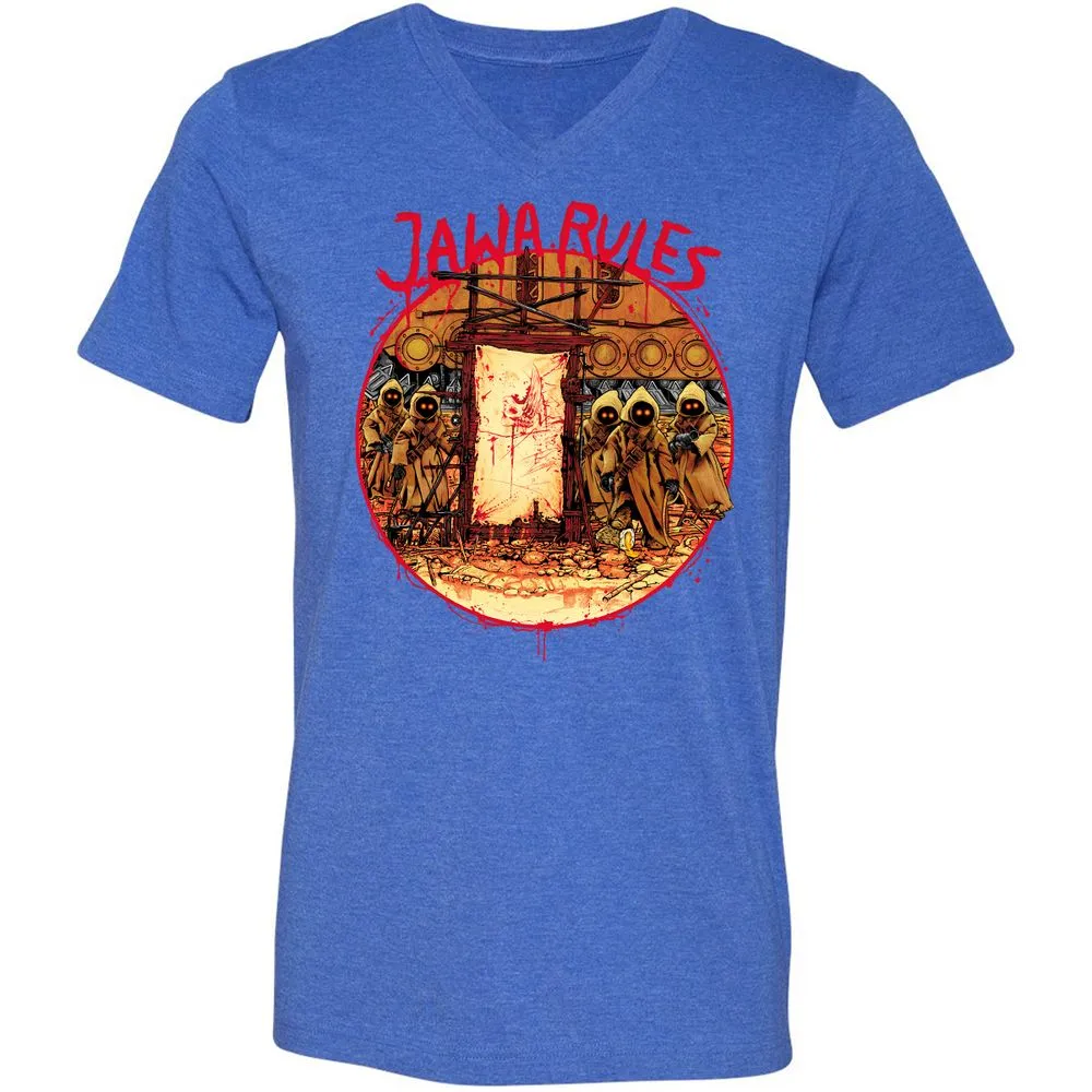 Unisex V-Neck T-Shirt - WBMRSXR2 - Heather True Royal - 14