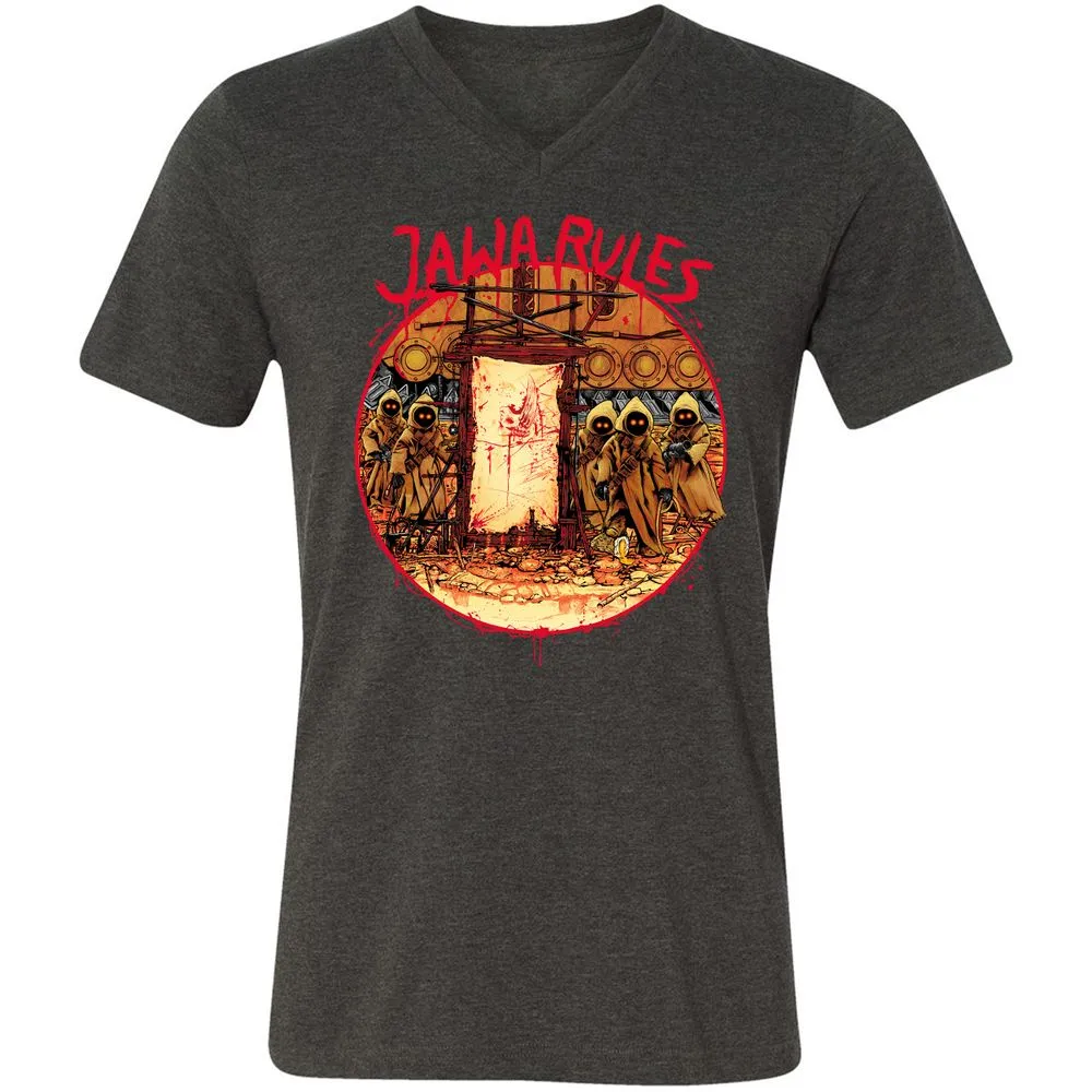 Unisex V-Neck T-Shirt - WBMRSXR2 - Dark Grey Heather - 8