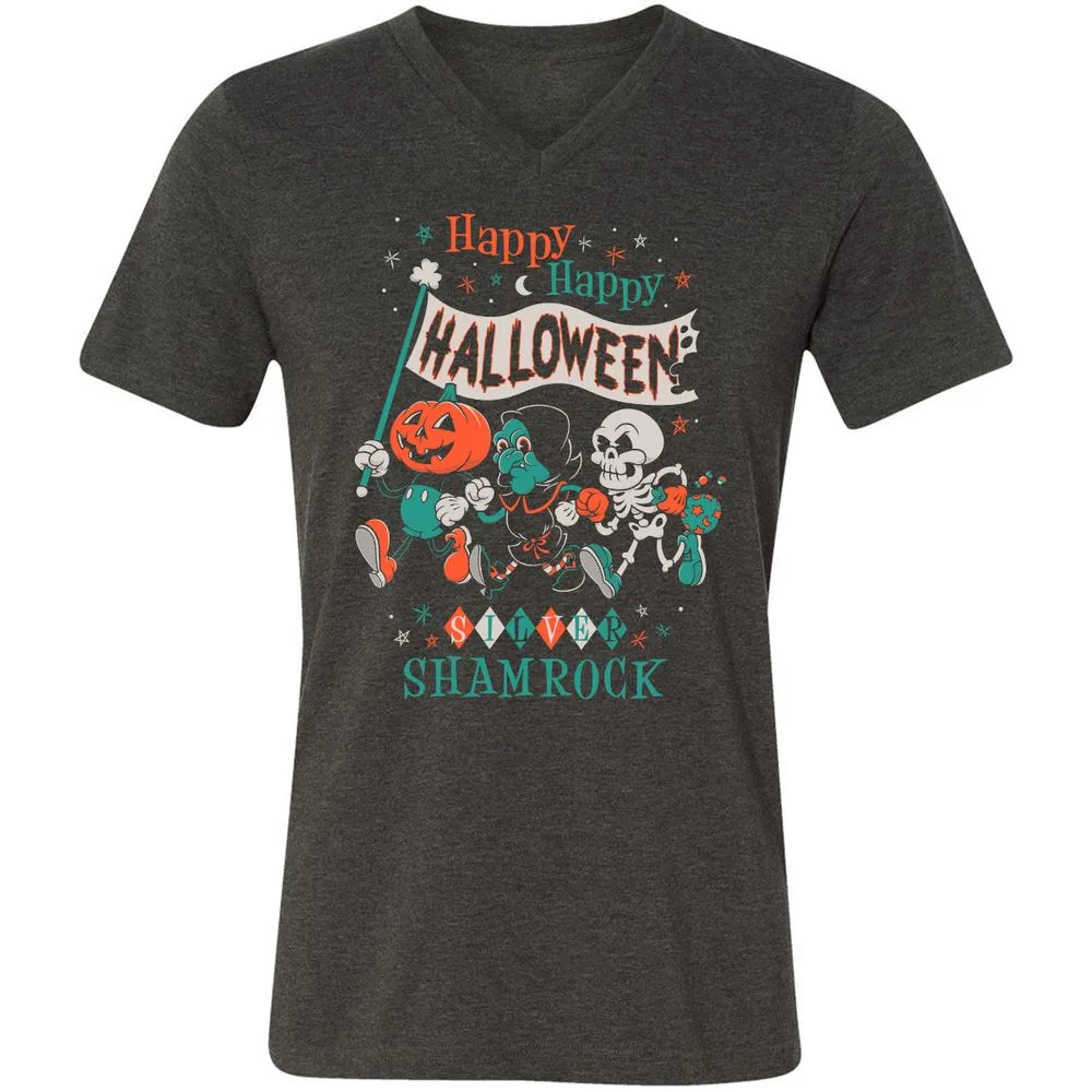 Unisex V-Neck T-Shirt - 4SMWYDQV - Dark Grey Heather - 8