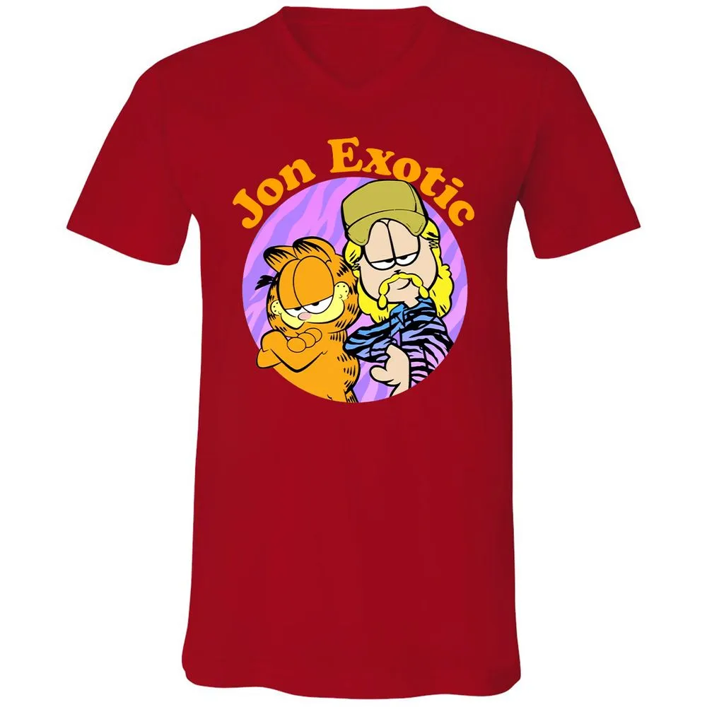 Unisex V-Neck T-Shirt - A4XWUCL1 - Red - 3