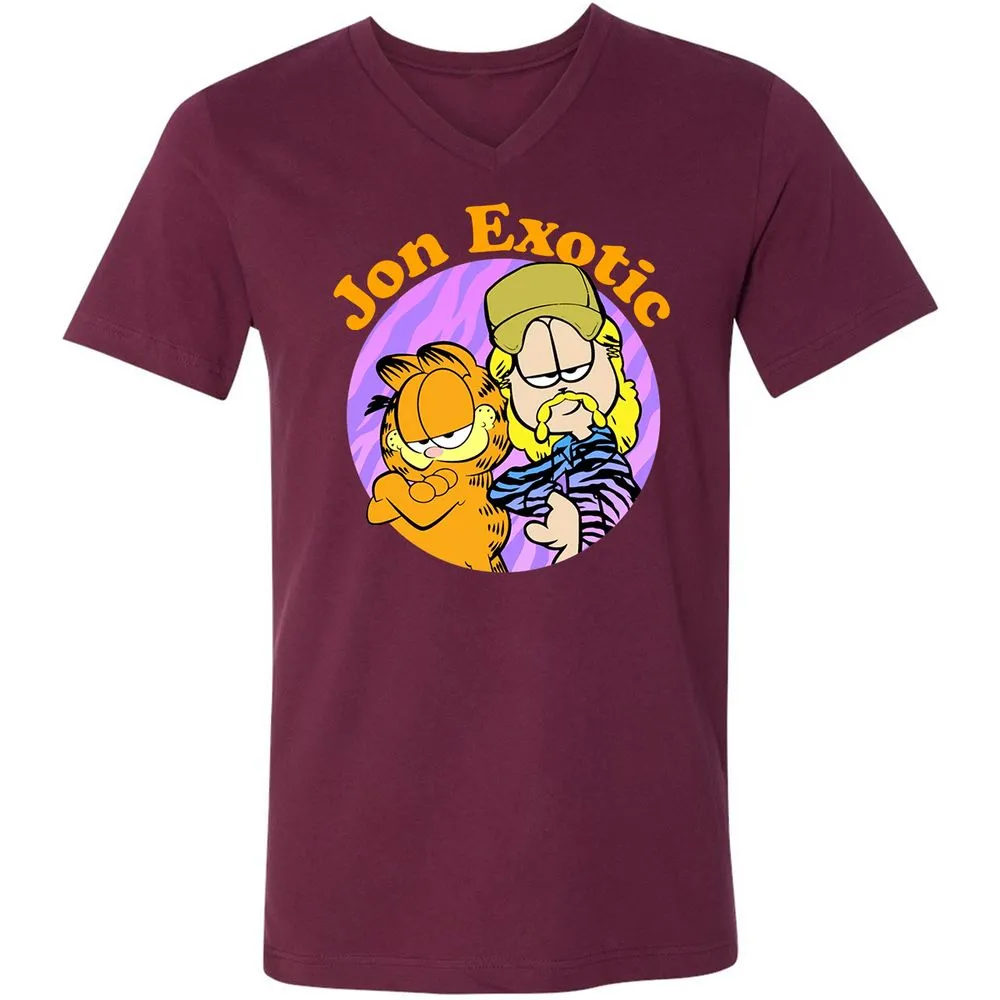Unisex V-Neck T-Shirt - A4XWUCL1 - Maroon - 6