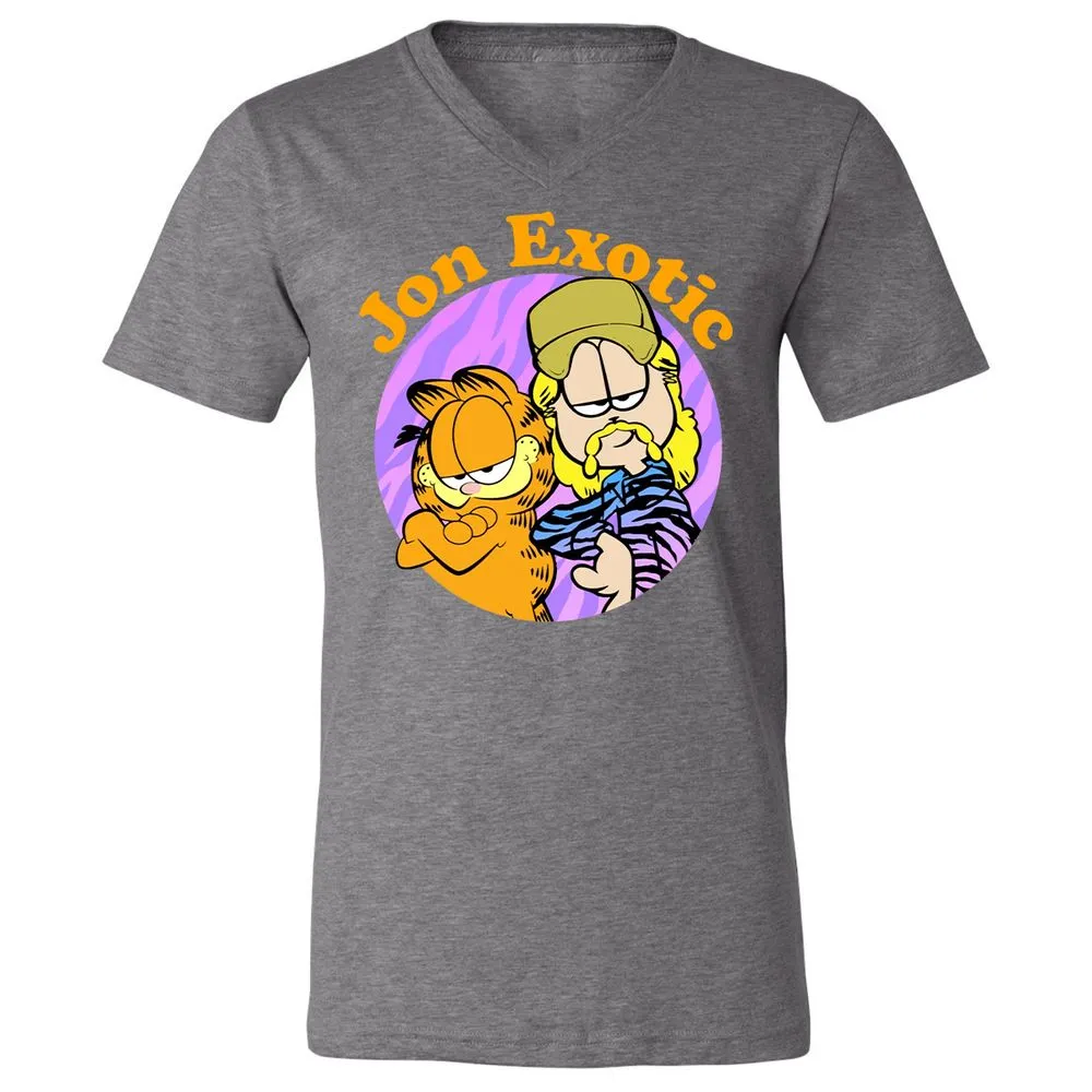 Unisex V-Neck T-Shirt - A4XWUCL1 - Deep Heather - 13