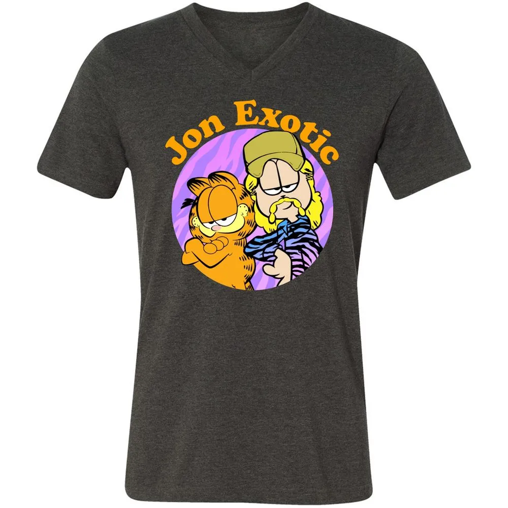 Unisex V-Neck T-Shirt - A4XWUCL1 - Dark Grey Heather - 8