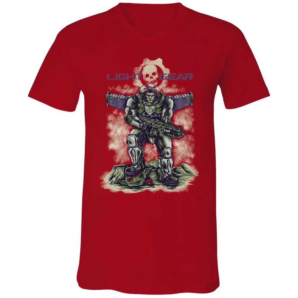 Unisex V-Neck T-Shirt - 2KU8NQF8 - Red - 3