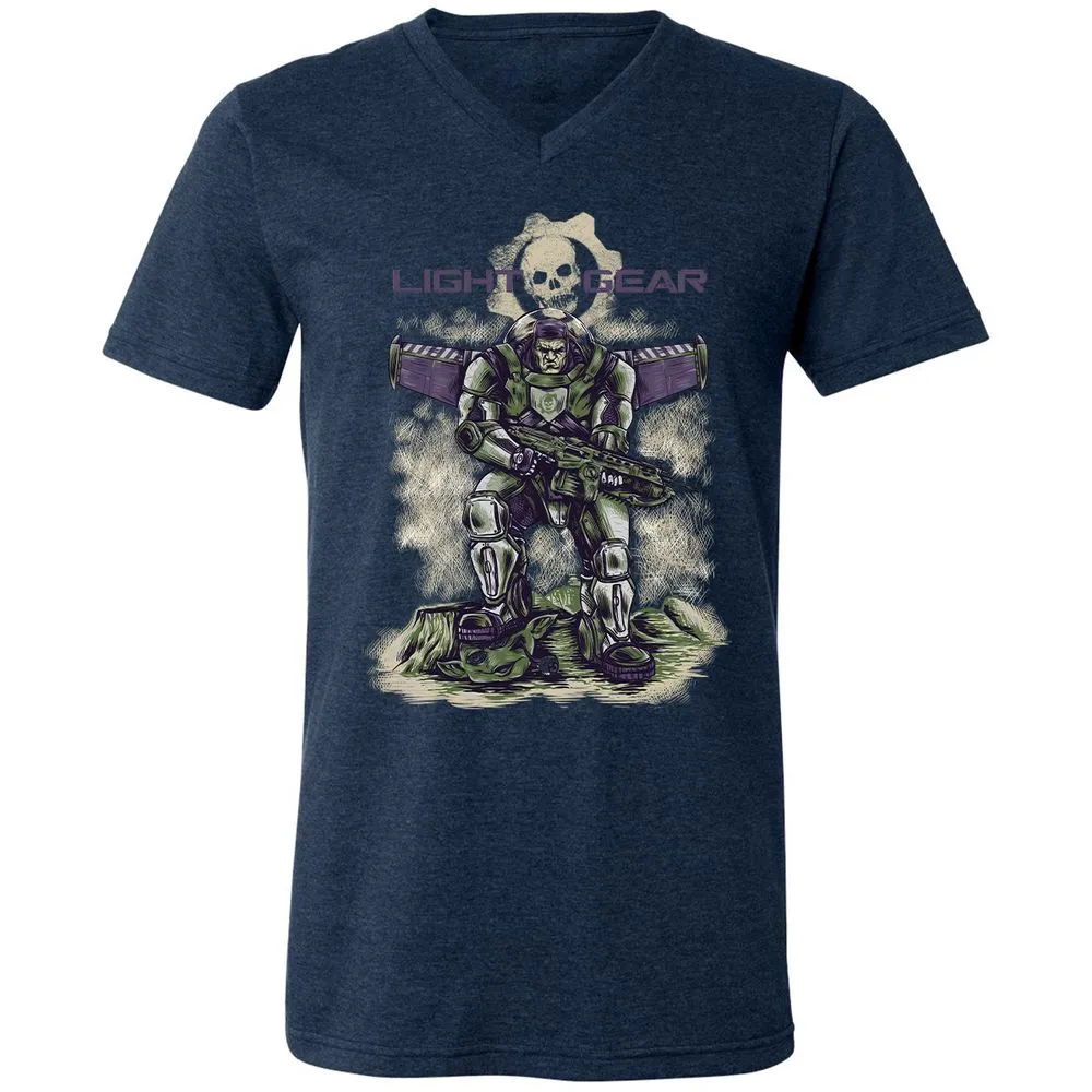 Unisex V-Neck T-Shirt - 2KU8NQF8 - Heather Navy - 15