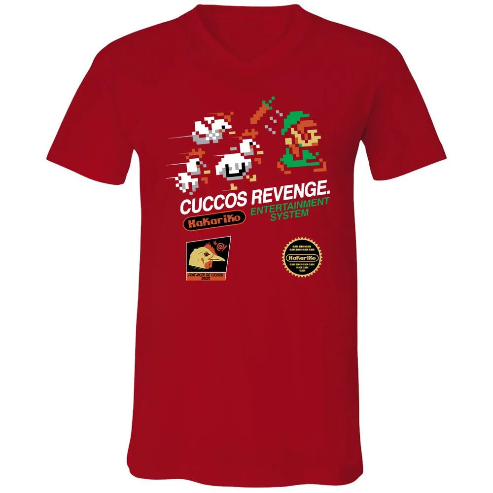 Unisex V-Neck T-Shirt - 5YHBQBQD - Red - 3