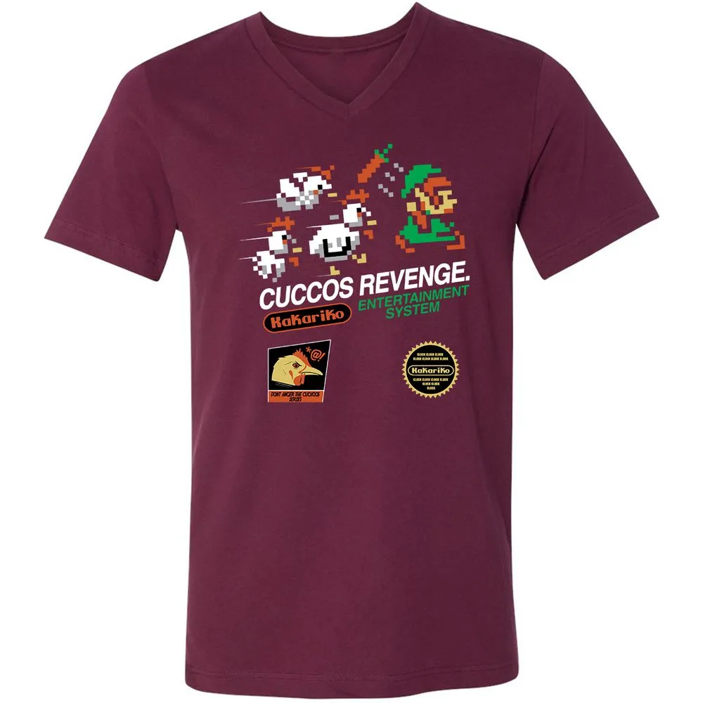 Unisex V-Neck T-Shirt - 5YHBQBQD - Maroon - 6