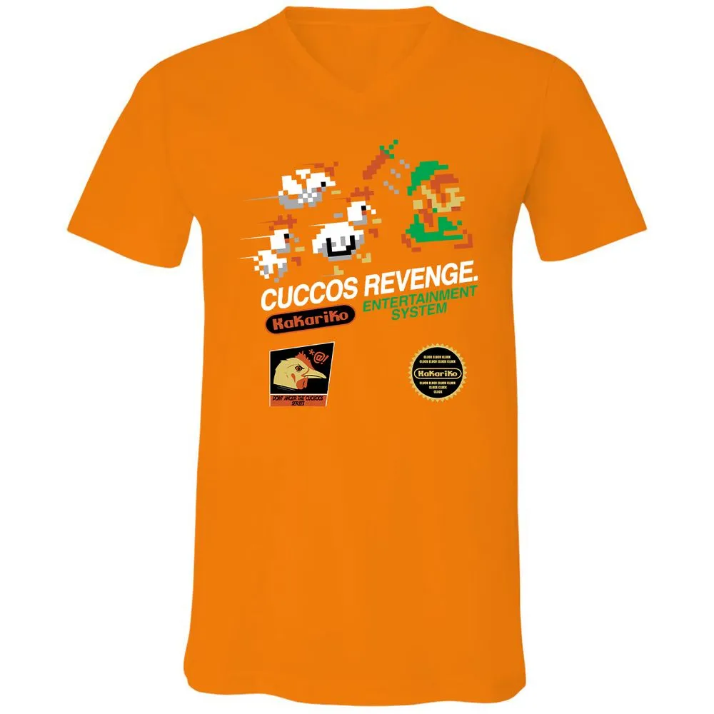 Unisex V-Neck T-Shirt - 5YHBQBQD - Orange - 11