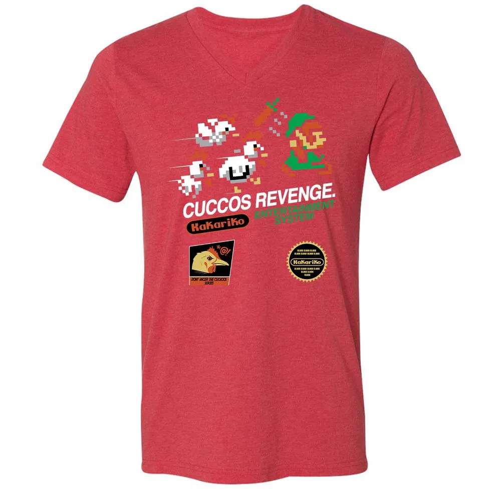 Unisex V-Neck T-Shirt - 5YHBQBQD - Heather Red - 16