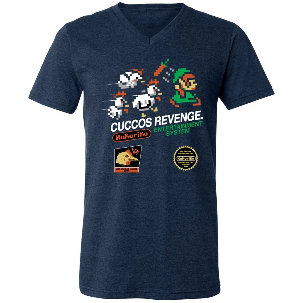 Unisex V-Neck T-Shirt - 5YHBQBQD - Heather Navy - 15