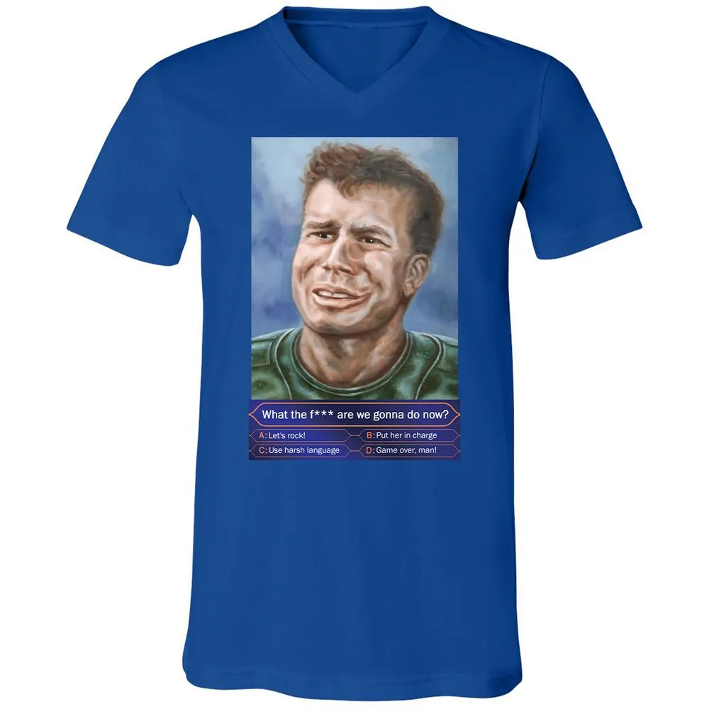 Unisex V-Neck T-Shirt - ZQC59P1V - True Royal - 4