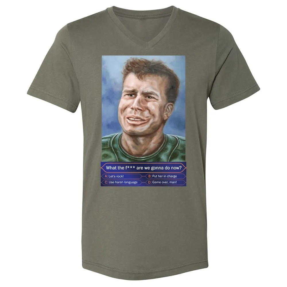 Unisex V-Neck T-Shirt - ZQC59P1V - Military Green - 10