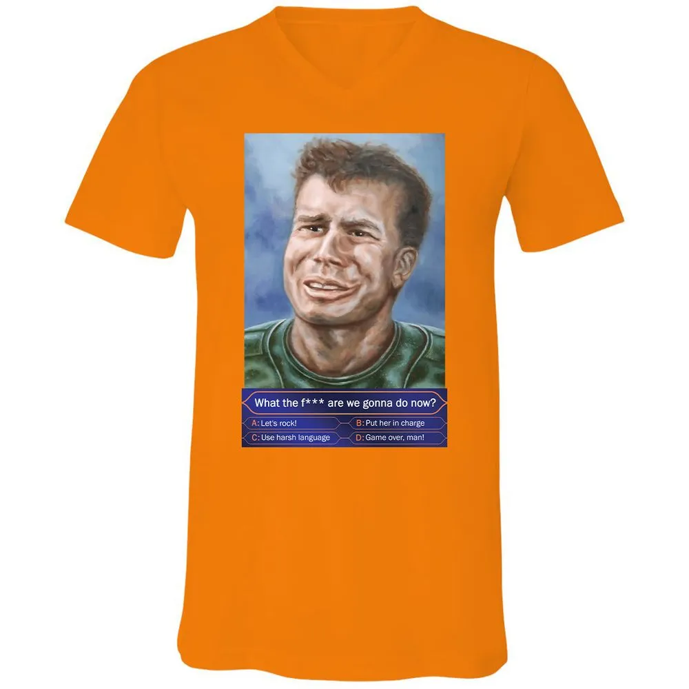 Unisex V-Neck T-Shirt - ZQC59P1V - Orange - 11