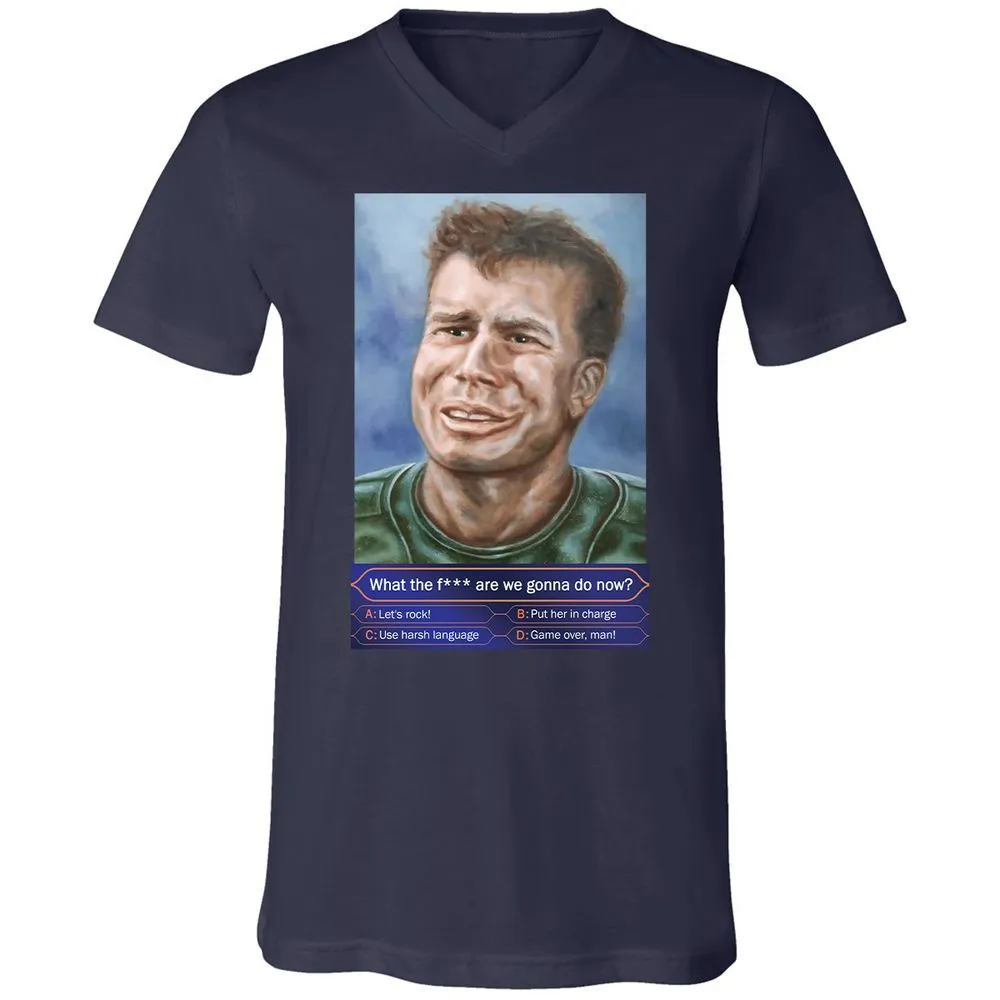 Unisex V-Neck T-Shirt - ZQC59P1V - Navy - 2