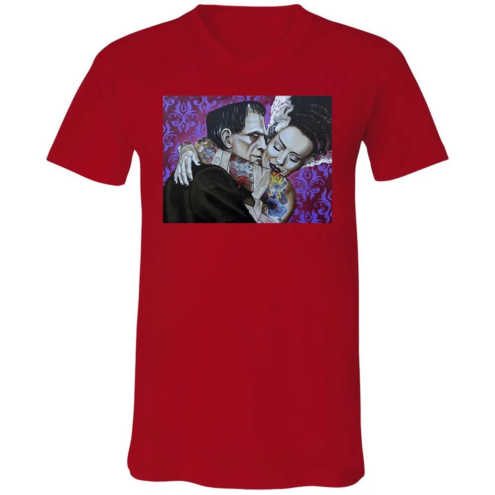 Unisex V-Neck T-Shirt - RCQC123J - Red - 3