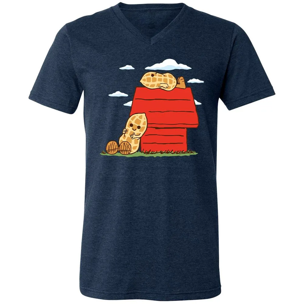 Unisex V-Neck T-Shirt - F8UHPUED - Heather Navy - 15