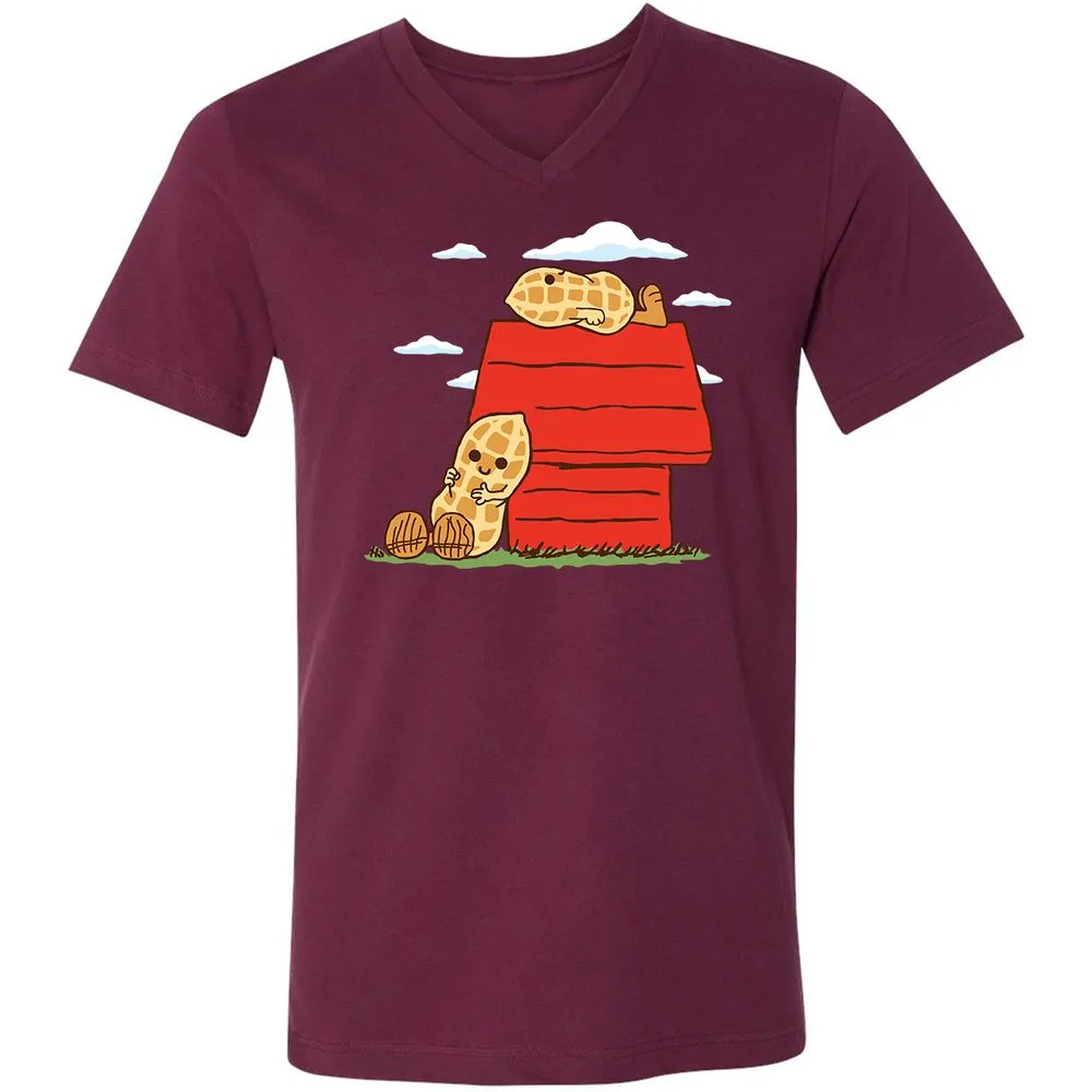Unisex V-Neck T-Shirt - F8UHPUED - Maroon - 6