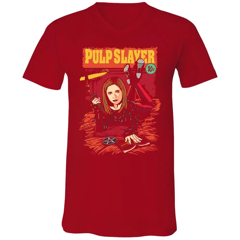 Unisex V-Neck T-Shirt - VH1AD7EJ - Red - 3