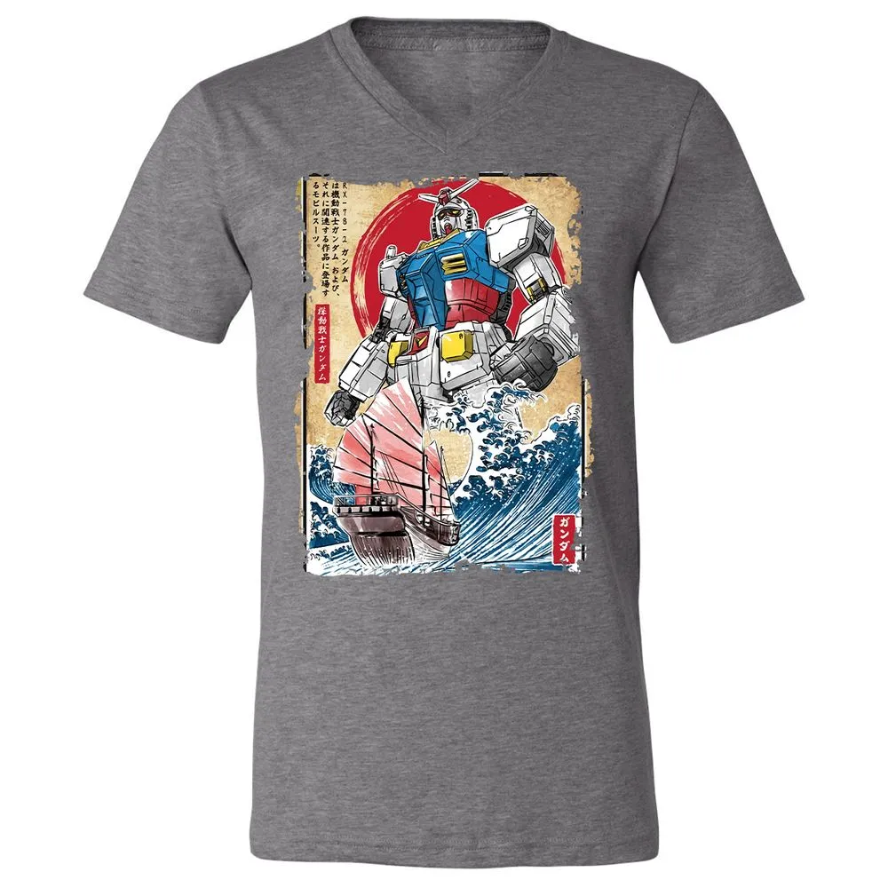 Unisex V-Neck T-Shirt - DMSZZYLK - Deep Heather - 13