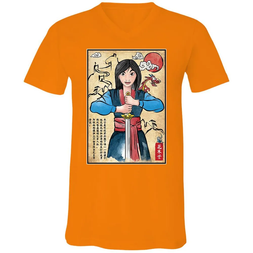 Unisex V-Neck T-Shirt - BWF3TL78 - Orange - 11