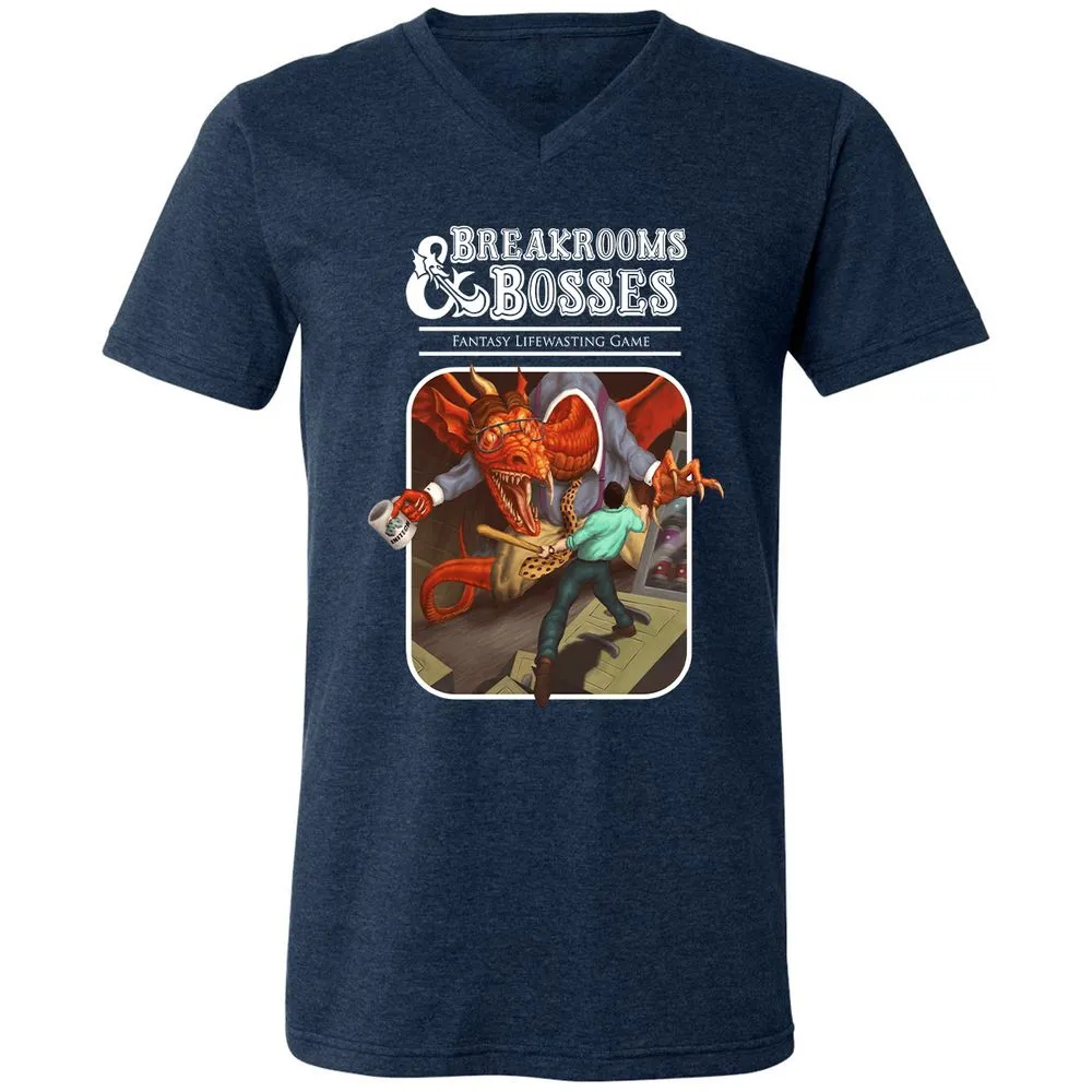 Unisex V-Neck T-Shirt - E9ASHW55 - Heather Navy - 15