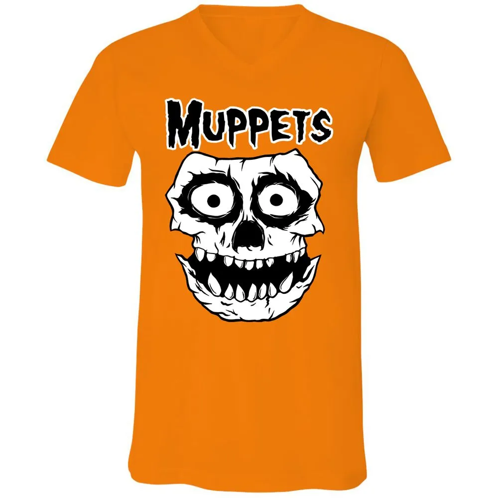 Unisex V-Neck T-Shirt - DCQUZY1C - Orange - 11