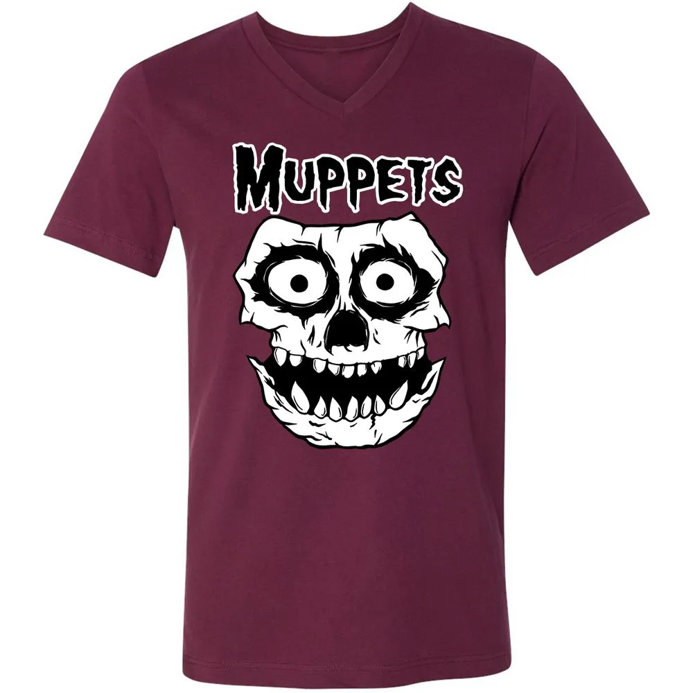 Unisex V-Neck T-Shirt - DCQUZY1C - Maroon - 6