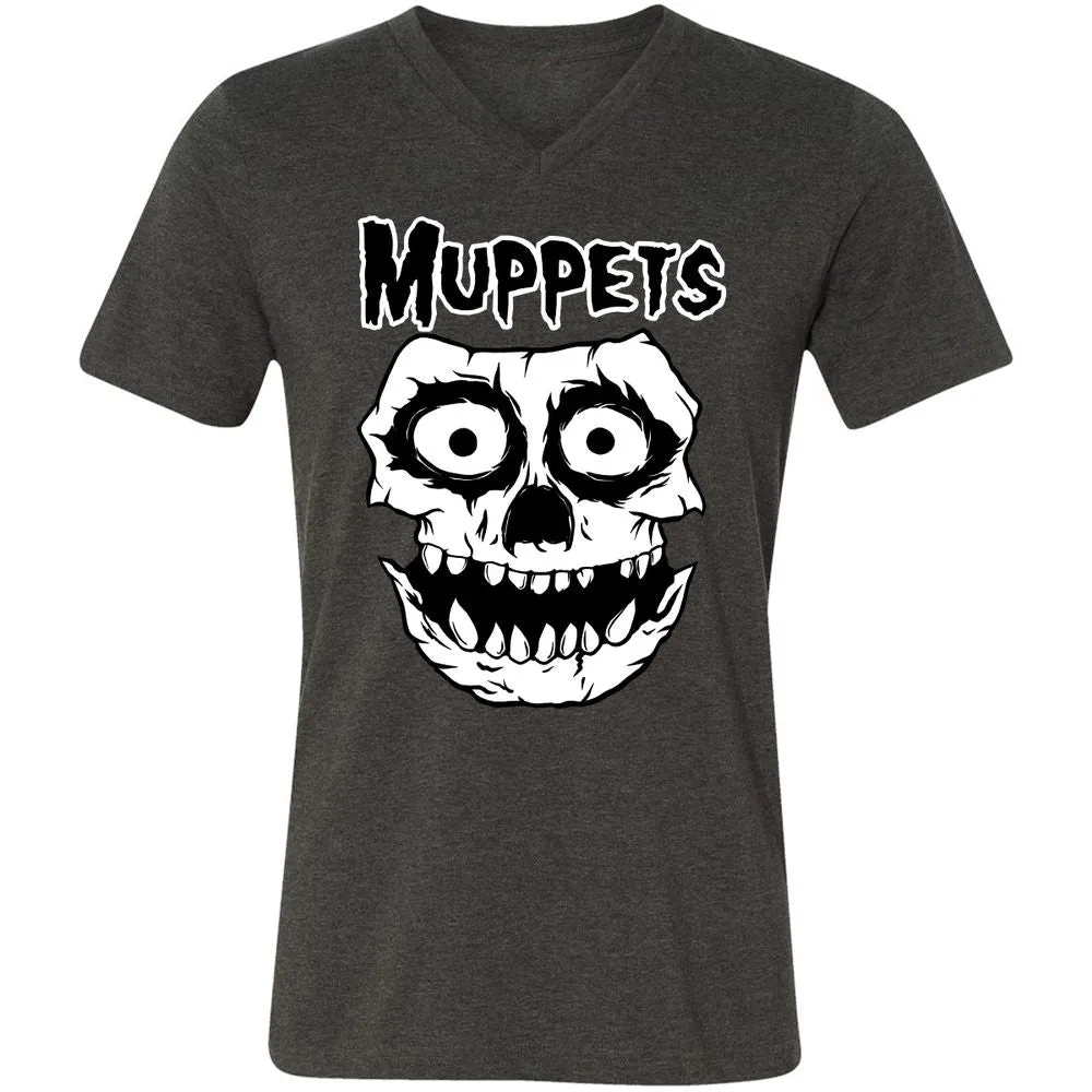 Unisex V-Neck T-Shirt - DCQUZY1C - Dark Grey Heather - 8