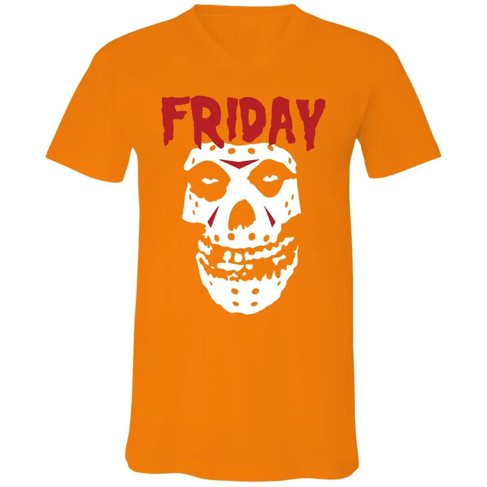 Unisex V-Neck T-Shirt - S3WWMLUY - Orange - 11