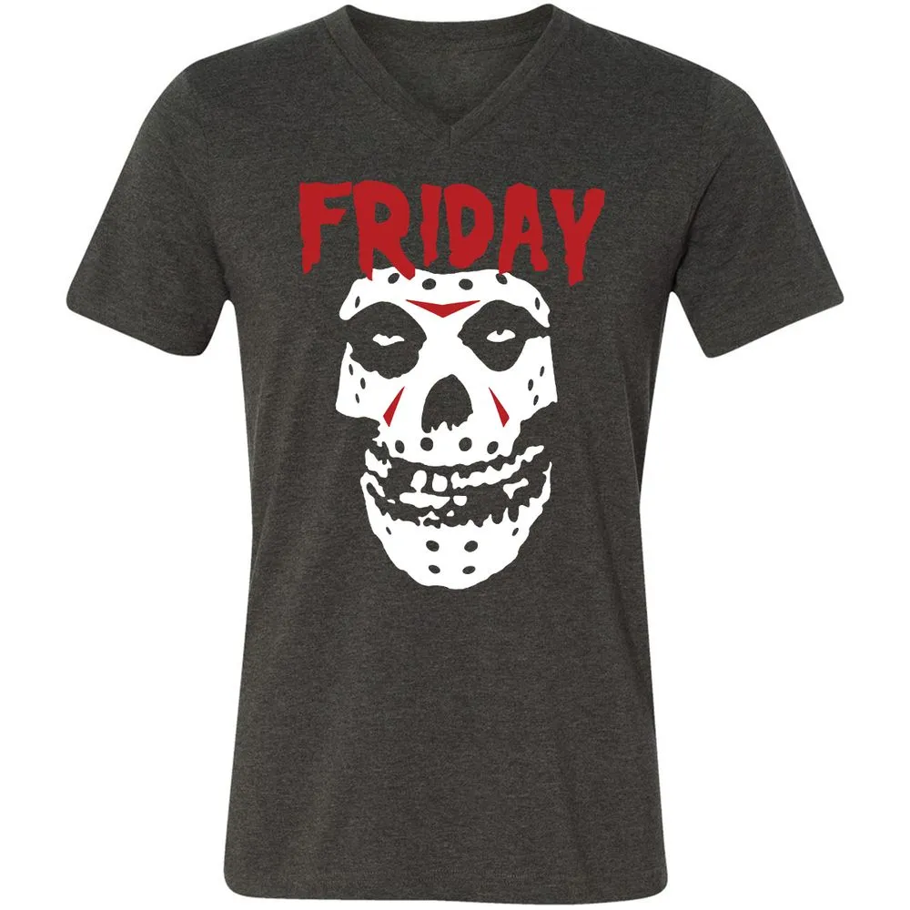 Unisex V-Neck T-Shirt - S3WWMLUY - Dark Grey Heather - 8