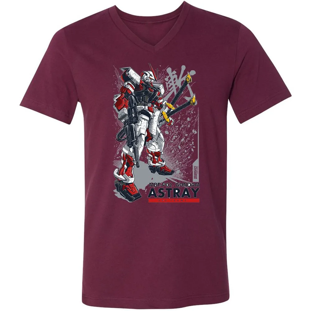 Unisex V-Neck T-Shirt - N2XZRY6U - Maroon - 6