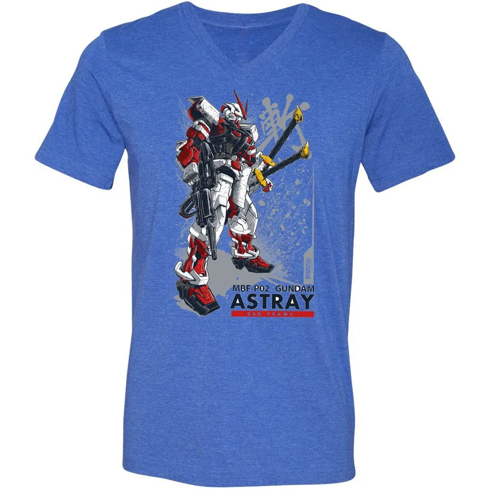 Unisex V-Neck T-Shirt - N2XZRY6U - Heather True Royal - 14