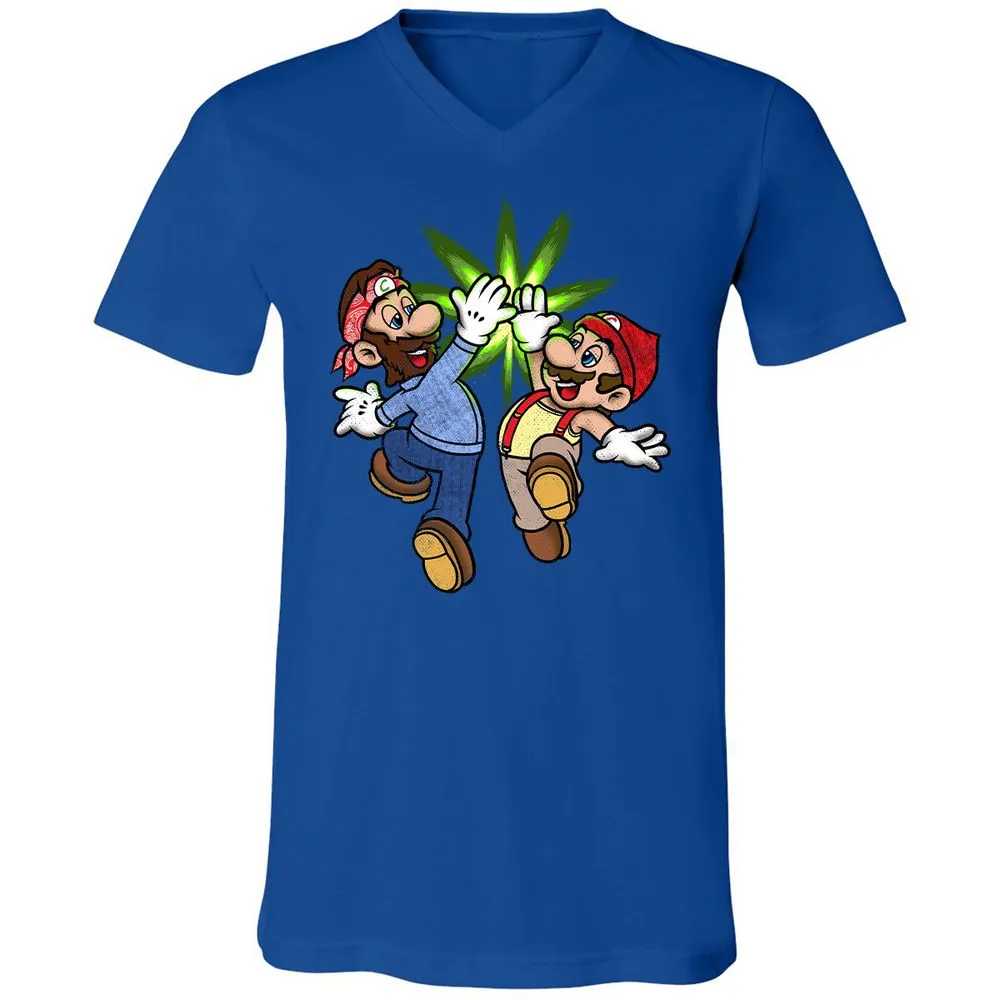 Unisex V-Neck T-Shirt - HKUP1CQE - True Royal - 4