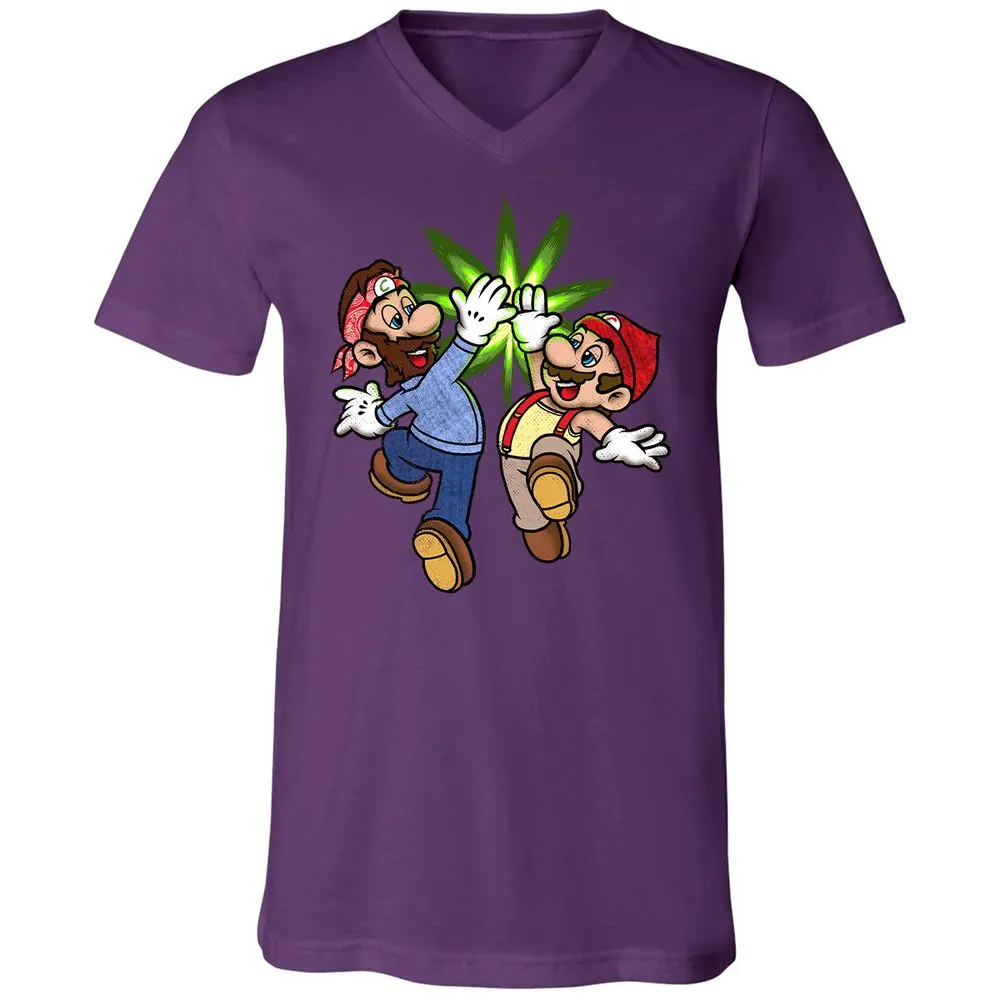 Unisex V-Neck T-Shirt - HKUP1CQE - Team Purple - 9