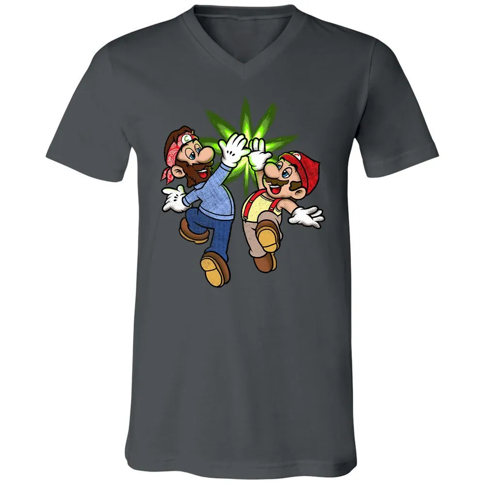 Unisex V-Neck T-Shirt - HKUP1CQE - Asphalt - 12