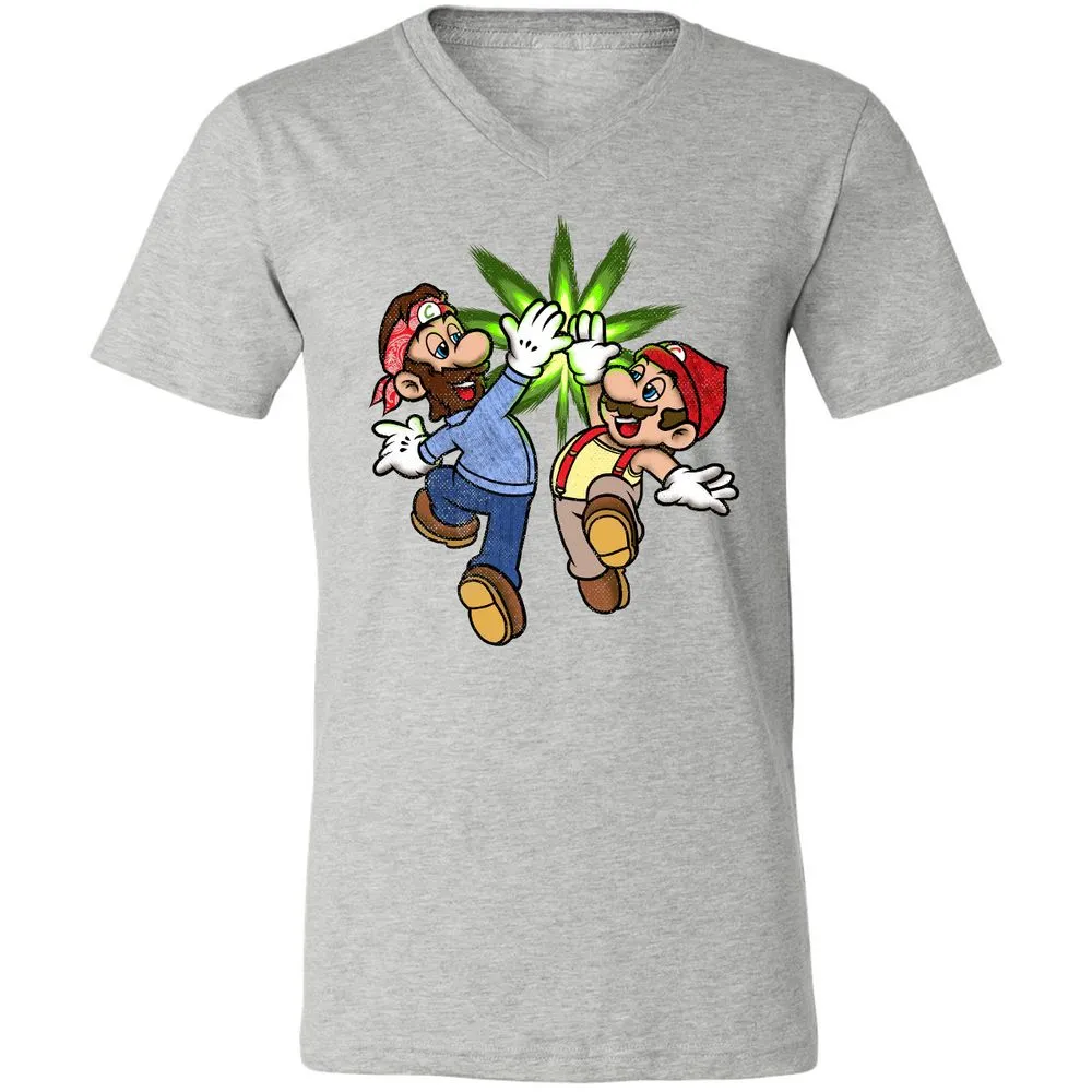 Unisex V-Neck T-Shirt - HKUP1CQE - Athletic Heather - 7