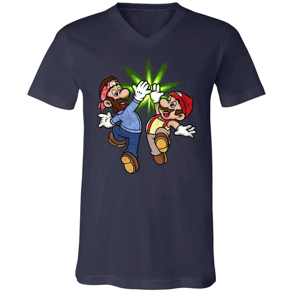 Unisex V-Neck T-Shirt - HKUP1CQE - Navy - 2
