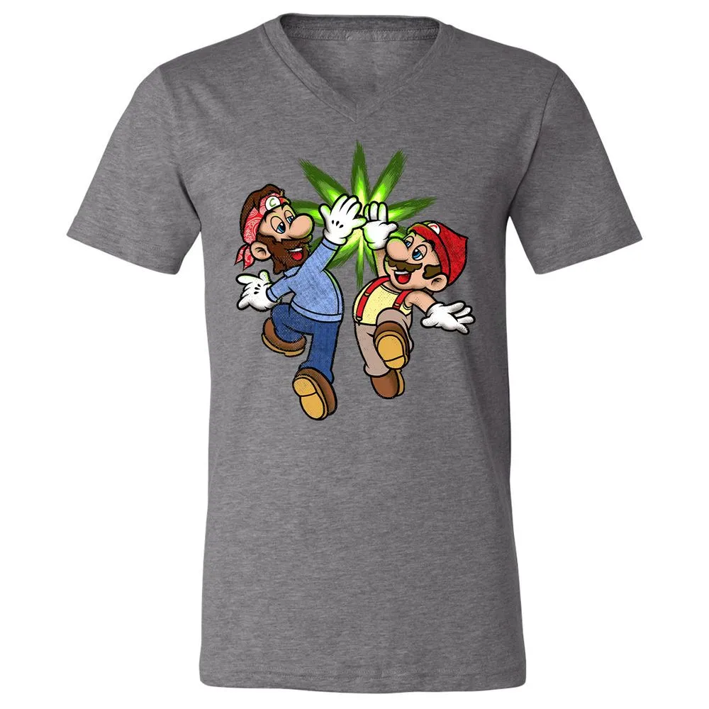 Unisex V-Neck T-Shirt - HKUP1CQE - Deep Heather - 13